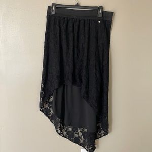 Lace high low skirt